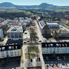 Zu sehen ist eine Luftaufnahme vom Sanierungsgebiet Hardt