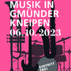 Zu sehen ist das Plakat Gmünder Kneipen für den 6. Oktober 2023